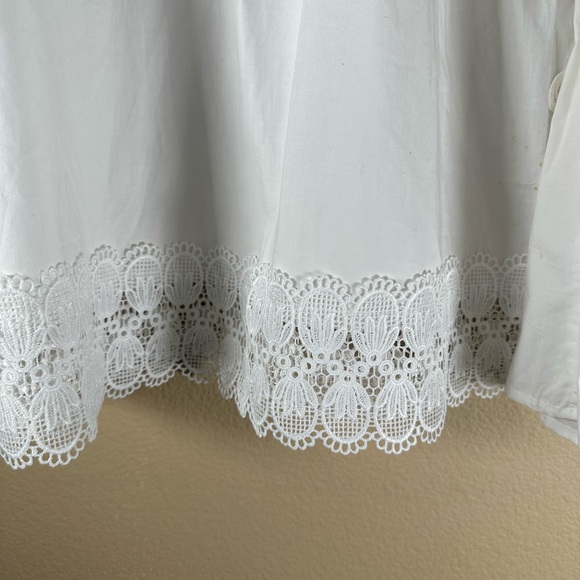 Zara Contrasting Poplin Embroidered Top - Picture 9 of 12